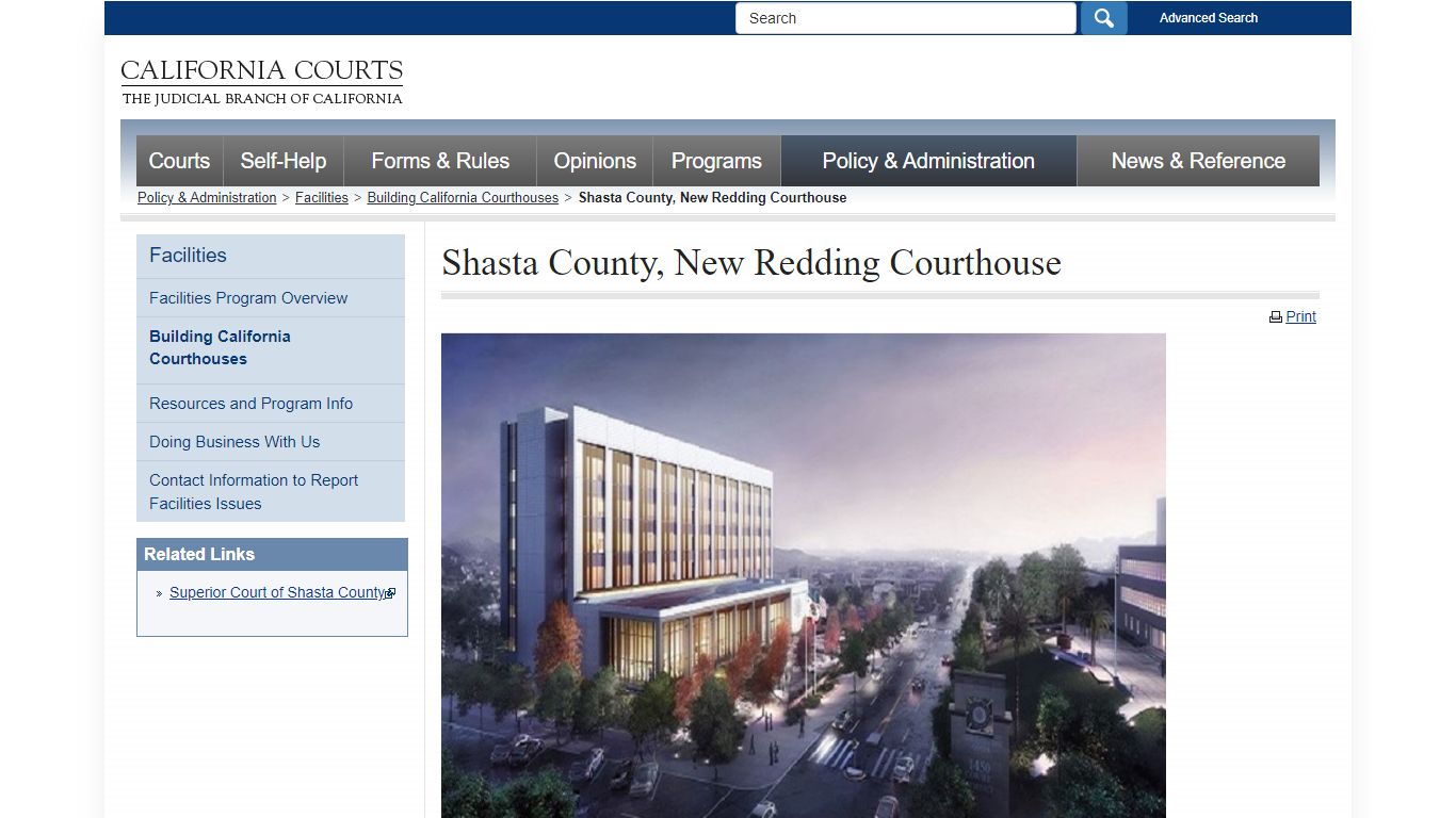 Shasta County, New Redding Courthouse - facilities_program - California